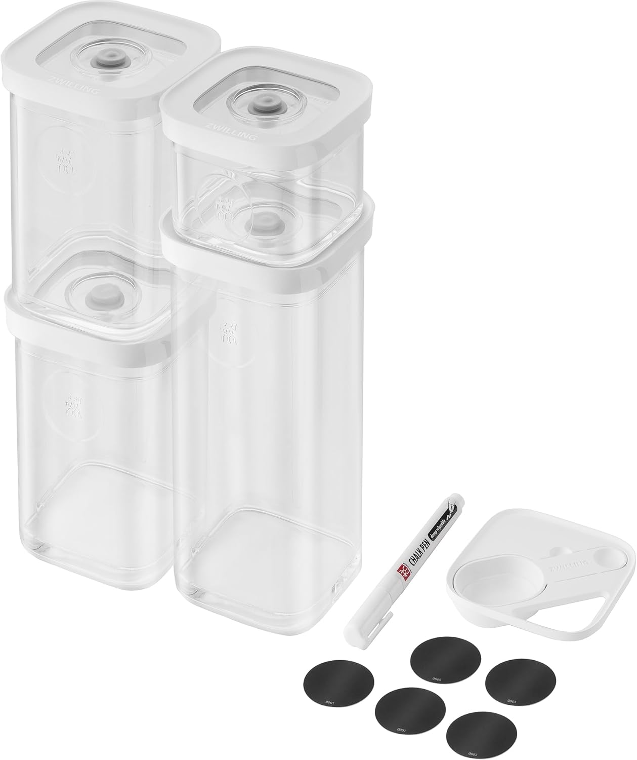 ZWILLING Fresh & Save Cube Box Set, 3pc, Plasic, Airtight Dry Food Storage Container, Small
