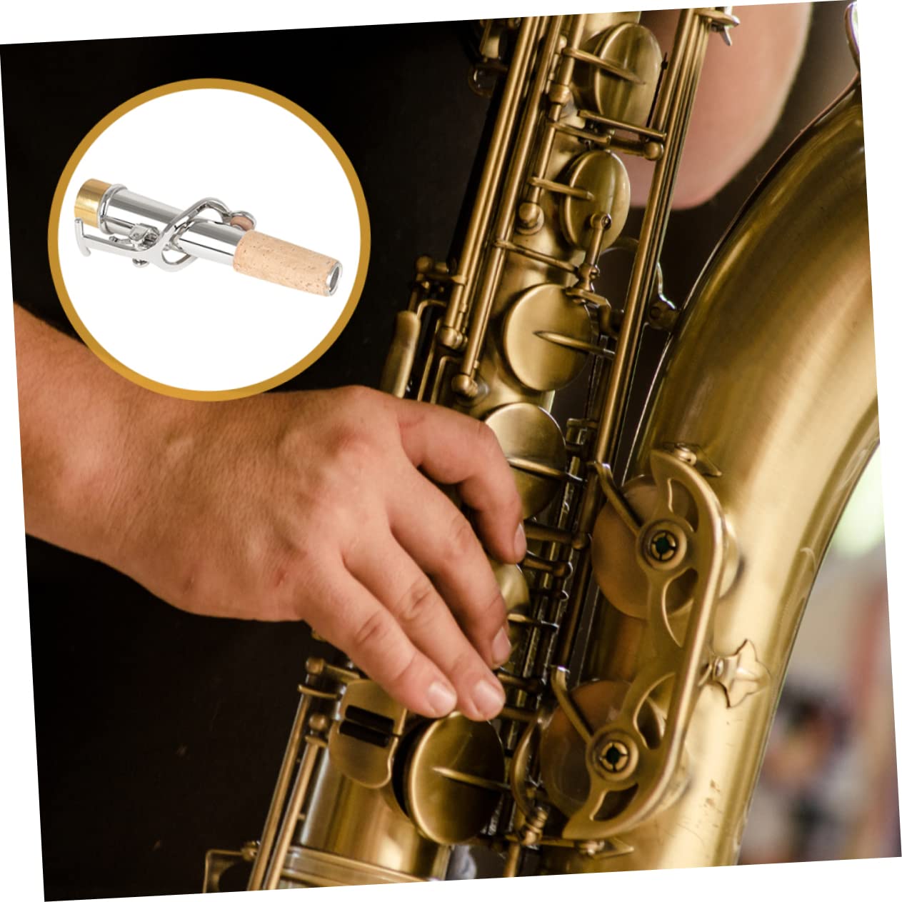 ibasenice 6pezzi Collo Per Sassofono Accessori Professionali Per Sassofono e Soprano Design Dritto e Curvo Resistente e Leggero Per Musicisti e Appassionati Di Musica