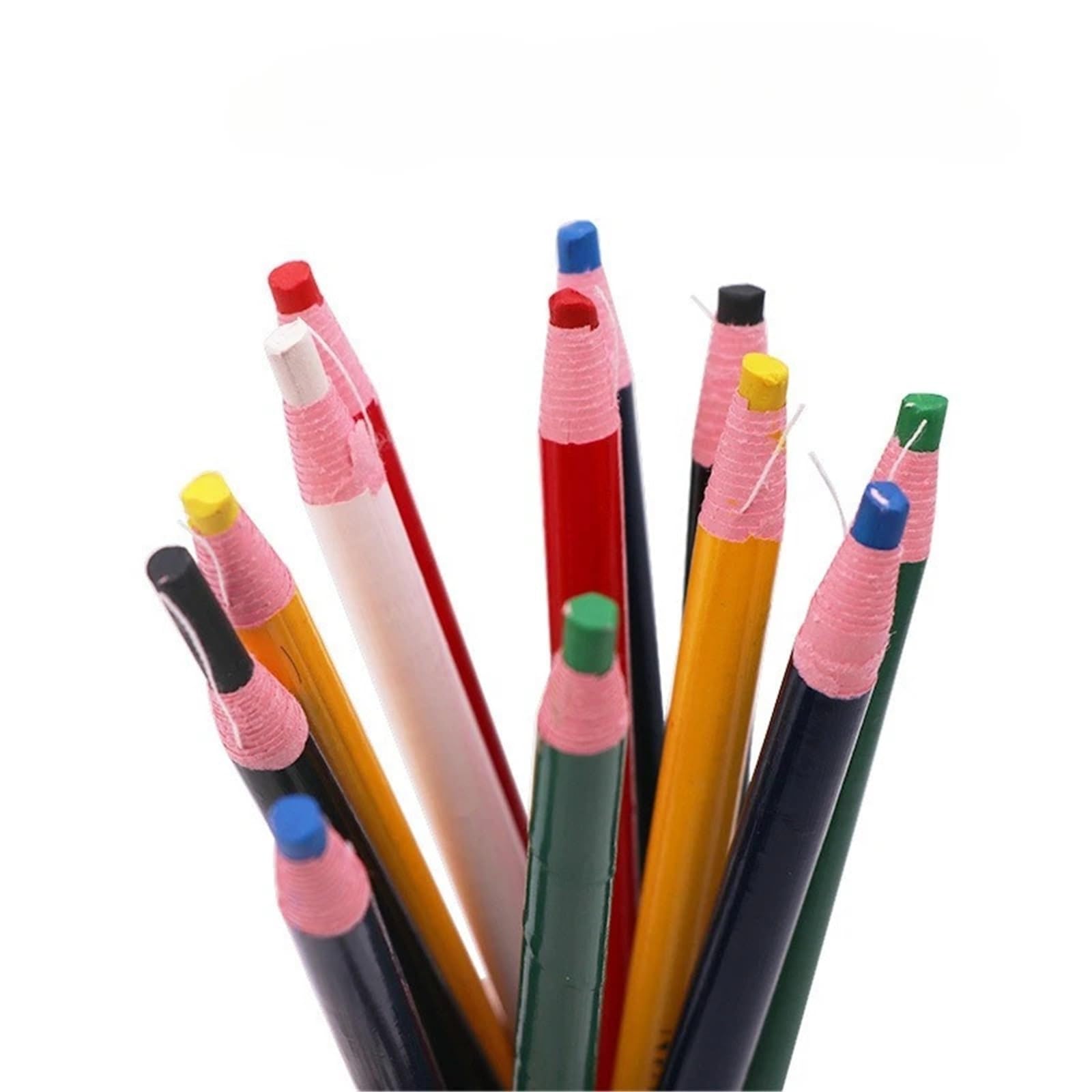 Tiza costura Juego de marcadores de costura, 12 Uds., lápices de tiza multicolores for dibujo de patrones de precisión en telas para Tela