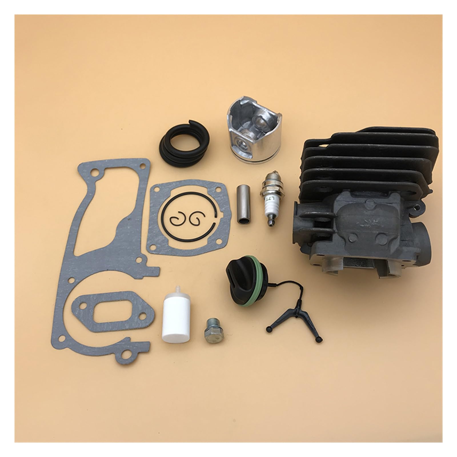Kit de filtro de combustible de bujía de pistón de cilindro de 47mm for HUSQVARNA 359 357 XP 357XP piezas de Motor de motosierra de gasolina 537 15 73-02