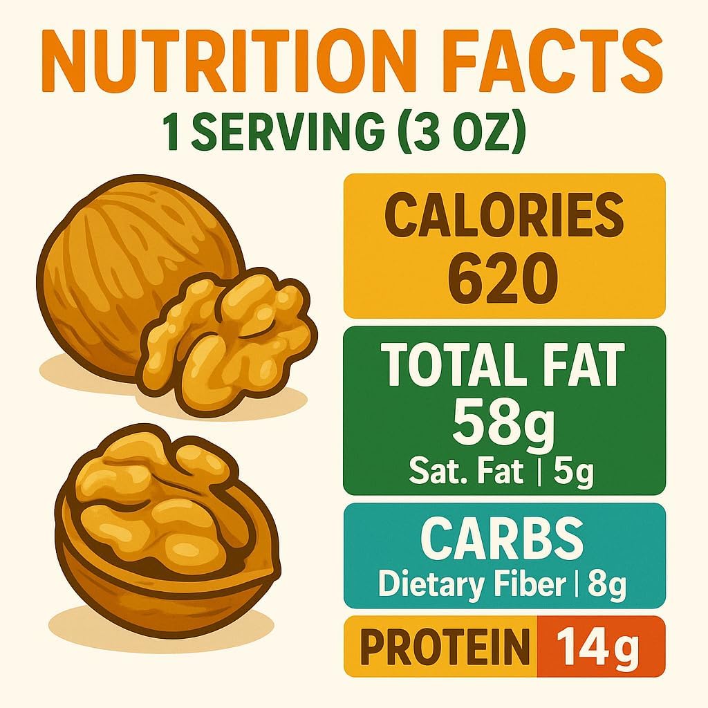 Crazy Nuts | Grown Whole Walnuts In , 5lb | Walnuts