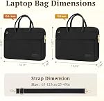 RAINYEAR 14 Inch/15.6 Inch Laptop Bag for Women, Protective Waterproof Large Capacity Computer Shoulder Bag with Handle