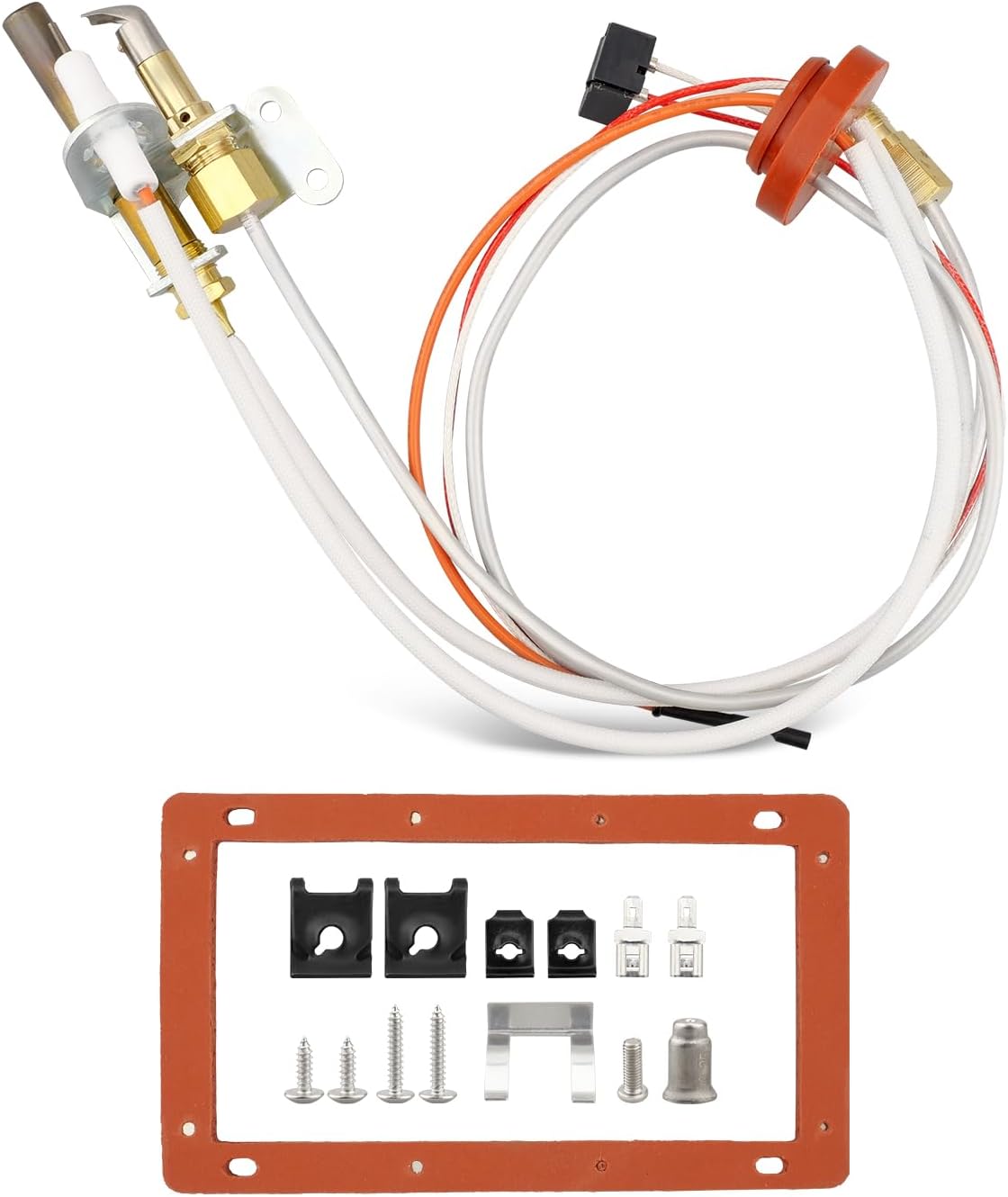 Water Heater Pilot Assembly Fit for Rheem Ruud Richmond SP20754 SP21058 SP21059 SP20800,NG/LP Universal Burner Ignition Replacement Kit with Thermopile and Sparker