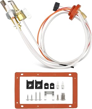 Water Heater Pilot Assembly Fit for Rheem Ruud Richmond SP20754 SP21058 SP21059 SP20800,NG/LP Universal Burner Ignition Replacement Kit with Thermopile and Sparker
