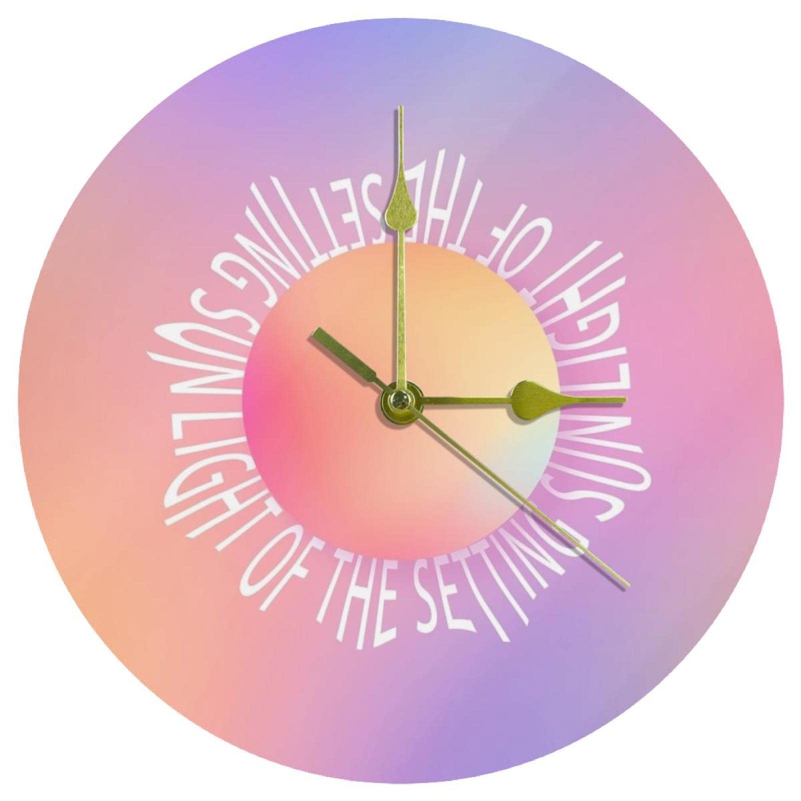 Horloge murale silencieuse pour bureau et chambre d'enfant sans tic-tac