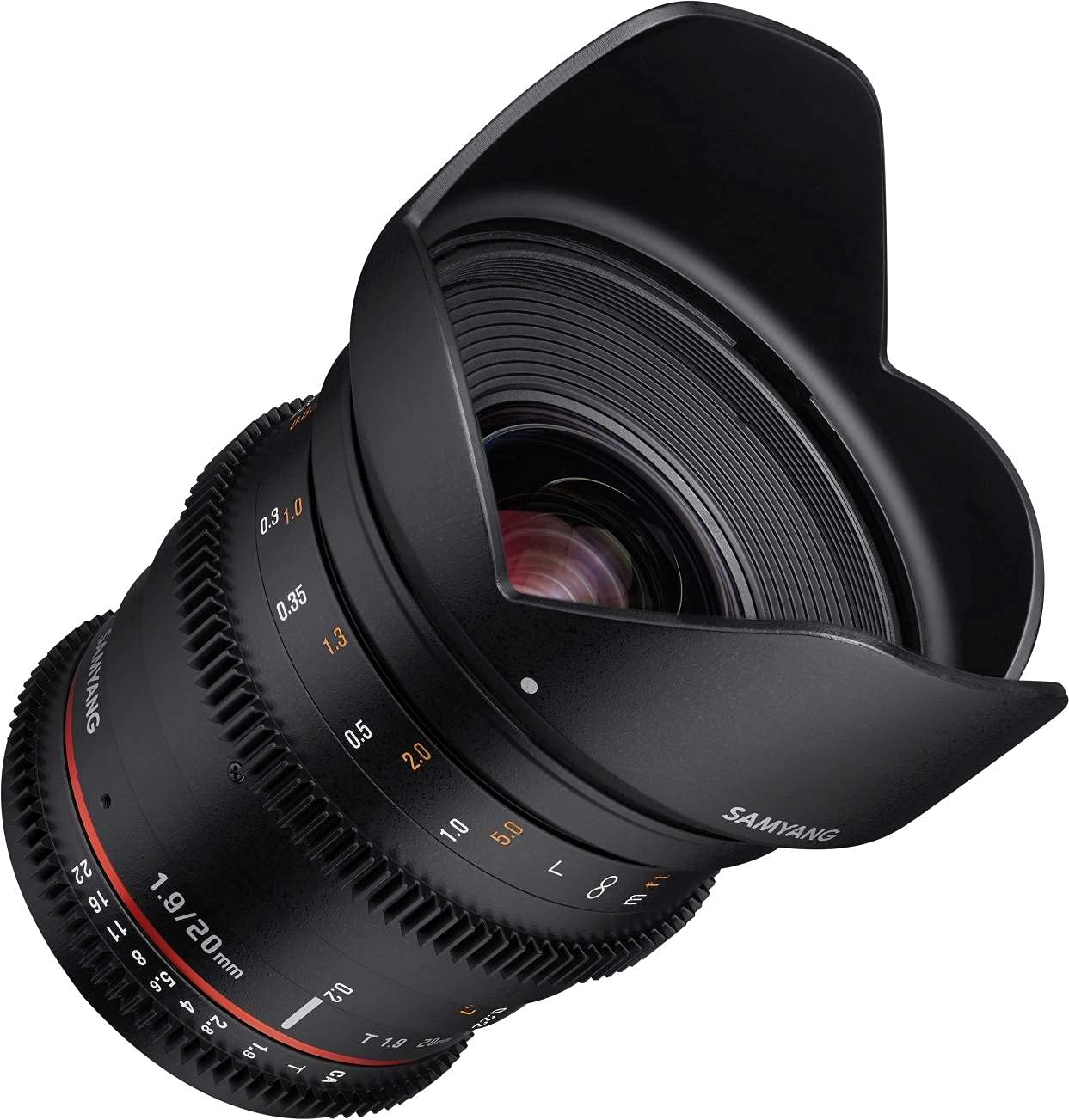 SAMYANG 13020T1.9CM 20mm T1.9 VDSLR ED AS UMC Objektiv für Anschluss Canon M schwarz