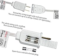Vista 4 de Cadena de luces LED para exteriores de 50 pies con 22 bombillas LED G40 inastillables (2 de repuesto), luces colgantes para patio al aire libre