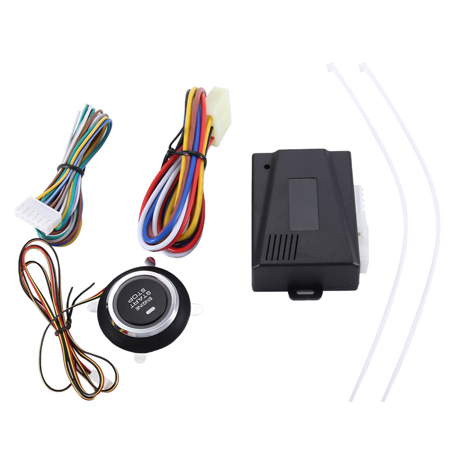 Natudeco Car Alarm System Universal 12V Car One Way Start Modification System Remote Preheating Refrigeration with Control Harness