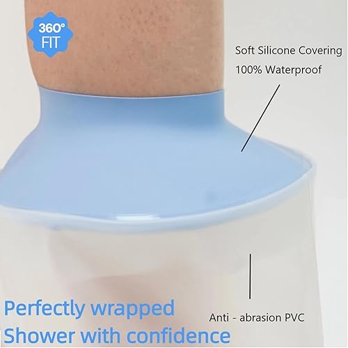 Miniatura 2 de Fundas de fundición para piernas de ducha para adultos, protector de yeso impermeable para ducha, cubierta de pierna suave y reutilizable para