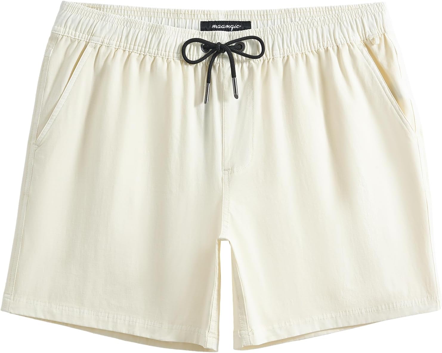 maamgic Men's 5 inch Inseam Shorts Pull-On Relaxed Fit Comfort Stretch Short Shorts with Pocket