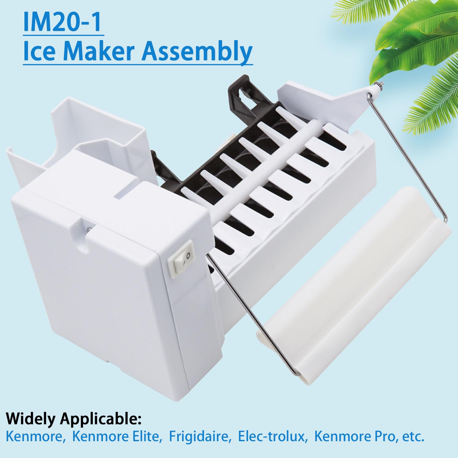 IM20-1 Machine à glaçons compatible avec réfrigérateurs Elec-trolux Frigidaire Remplace 241709804, 241709810, 241709801