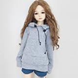 30CM / 45CM / 60CM Doll Clothes 1/3 1/4 1/6 BJD Doll Accessories BJD SD DIY Fashion Hoodie Toys Dolls Clothing (1/4,Gray)