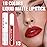 evpct 1Pcs Ruby Red Liquid Matte Lipstick Lipgloss Set for Women, labiales mate 24 horas originales matte larga duracion 24 Hour Lipstick Lip Stains Long Lasting Waterproof 24, 13