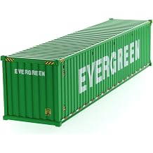 Diecast Masters 40' Dry Goods Sea Shipping Container Evergreen, Green 91027D - 1/50 Scale Plastic Replica