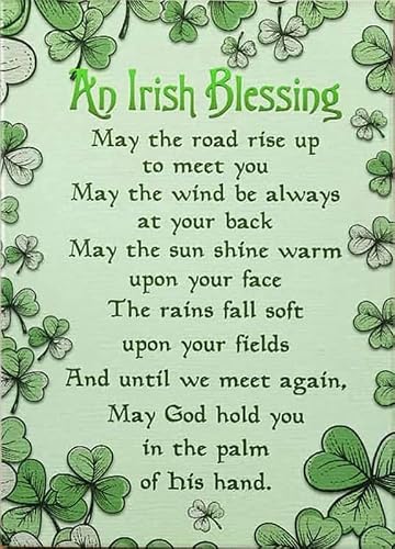 Sitrmgh Tin Sign S - Irish Blessing Posters Metal Sign Board Decorative Sign Cafe Bar Coffee Decor Metal Plaque 8X12 Inch