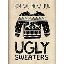 Inkadinkado Ugly Sweater Christmas Mounted Rubber Stamp, 2.25" by 3"