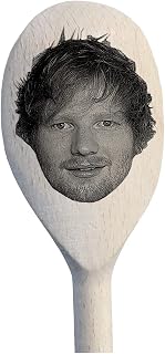 Ed Sheeran's Face Engraved on a Wooden Spoon (30cm), Birthday, Christmas, Mothers Day Gift. Fun Cooking, Baking and Mixing in the Kitchen