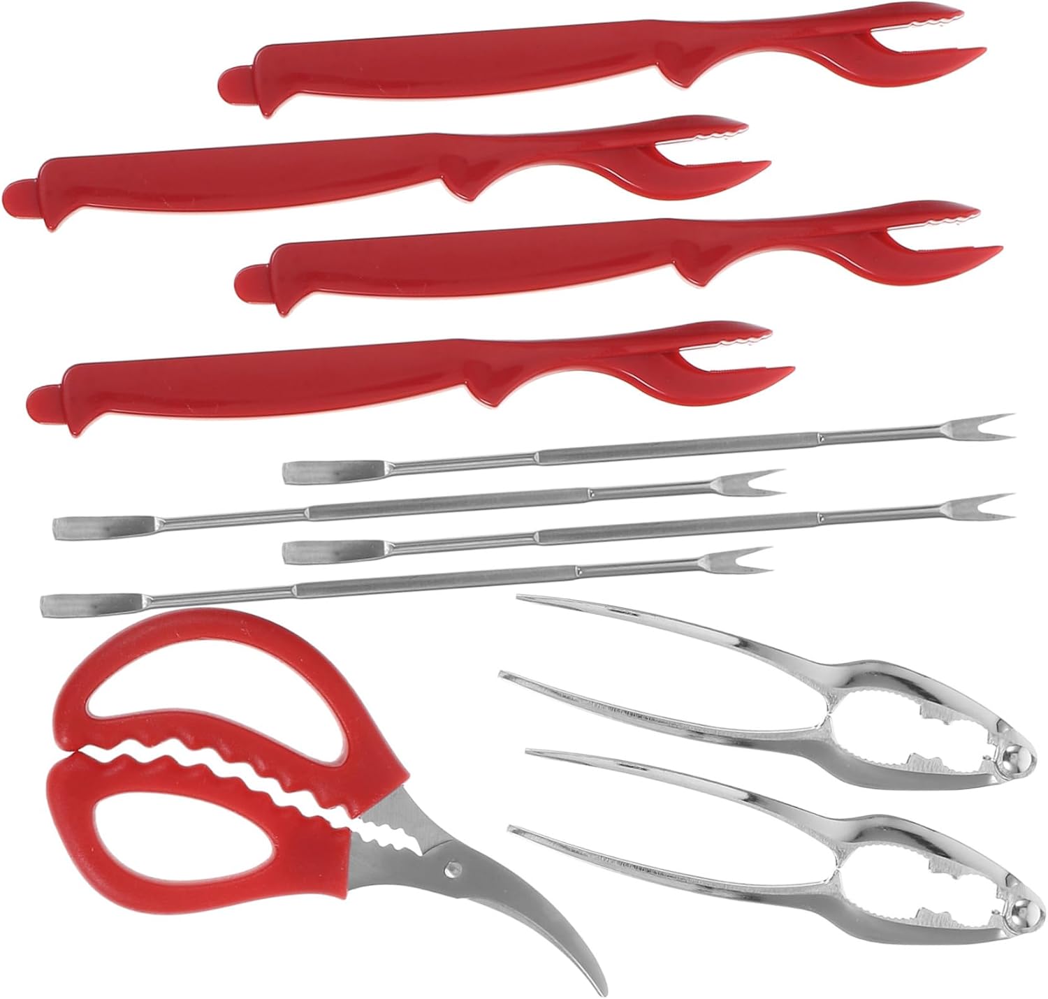 COLLBATH Safe Crab Lobster Eating Tools Picks Forks and Crackers for Seafood Enthusiasts