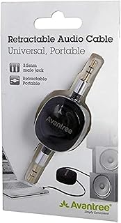 Avantree Retractable Audio Cable - Black