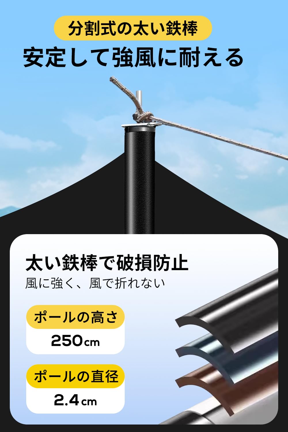 Amazon | HBEISE オクタタープ【ブラックラバーコーティング 工場直販 
