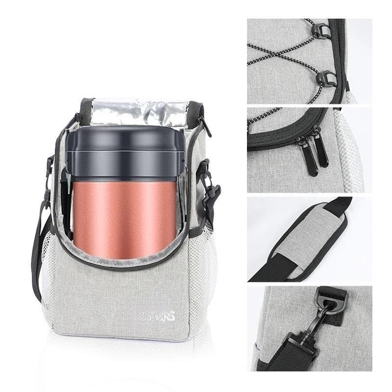 Bolsas de almuerzo for mujeres y hombres con bolsa de almuerzo con aislamiento, bolsa térmica portátil que contiene loncheras, botellas de agua y refrigerios. Mantiene la comida fresca y fresca for el