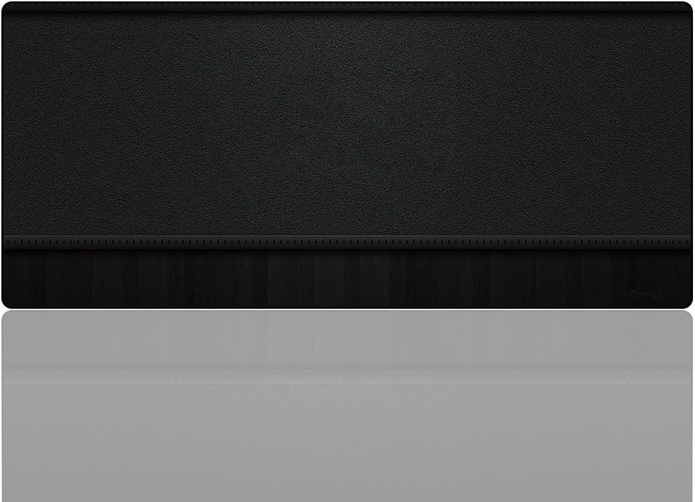 Cmhoo XL Mouse Pad Large Non-Slip Rubber Mice Pads Stitched Edges Extended Mouse Mat with an Optimized Textured Surface |35.4" x 15.7" x 0.1" (90x40 Blackmosha003)