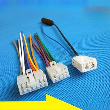 Compatible Car Audio Wiring Harness, with Antenna Adapter and Power Cord for Yaris Corolla RAV4 ABS Copper