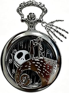 Pocket Watch Roman Numerals Quartz Pocket Watch with Accessories & Chain for Men Birthday Christmas Halloween Gifts
