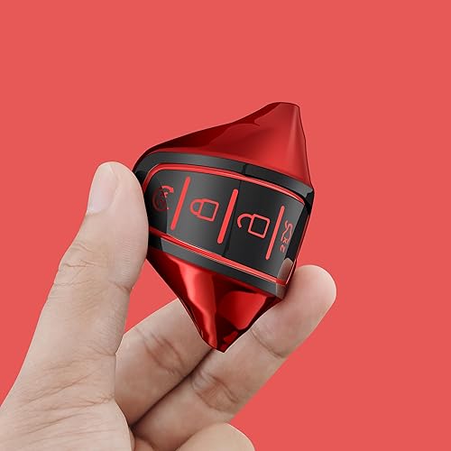 Miniatura 5 de Tukellen Funda para llavero Ford de TPU suave, protección completa, compatible con Ford C-Max Edge Escape Expedition Explorer Flex Focus Taurus