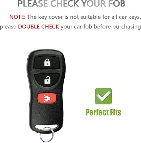 Miniatura 2 de OFFCURVE Funda protectora completa de TPU para llave de automóvil Nissan Xterra Titan Armada Frontier Quest Sentra Infiniti FX35 FX45 QX4 3 Botones