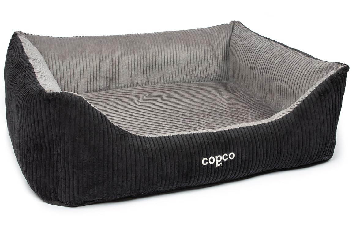 Cama ortopédica para perros de pana lavable – Cojín para perros medianos – Cesta para perros con parte inferior antideslizante – Sofá para perros que protege las articulaciones – Cesta para perros XXL