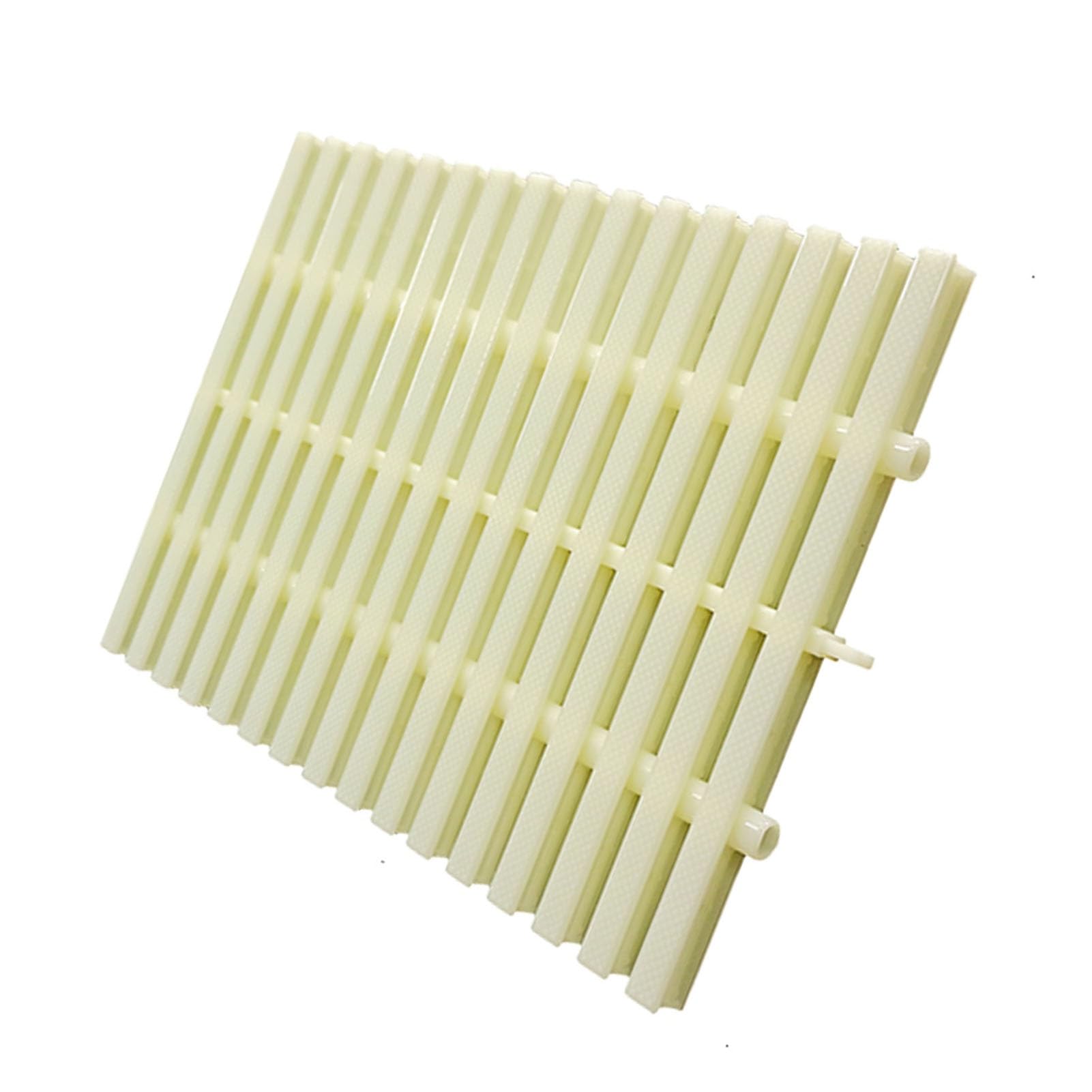 LWJSOCP Swimming Pool Grates,3-Hole Swimming Pool Overflow Grate, ABS Drainage Grille for Indoor/Outdoor, 18x100CM, 15pcs, Bone Color, Efficient Water Drainage, Durable Pool Accessory