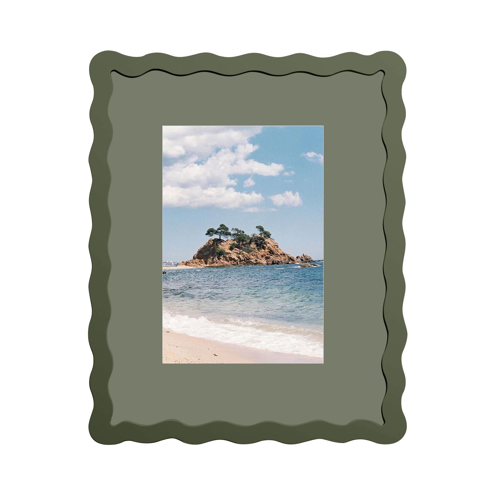 OSNIYAW 8x10 Curved Picture Frame Built From Wood and Glass Perfect for Wall or Tabletop Decoration Wall Hanging Photo Frame