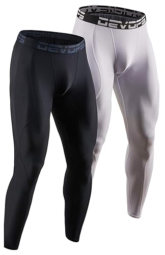 DEVOPS 2 or 3 Pack Men's Compression Pants Athletic Leggings