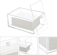 Vista 4 de Weiai Soporte para hojas de secadora de acrílico, contenedor de caja de hojas de secadora transparente para almacenamiento de dispensador