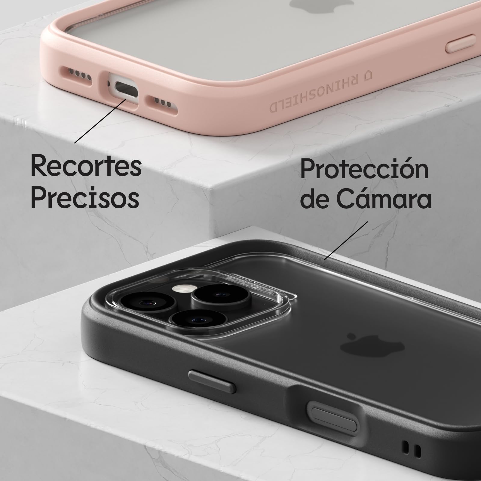 RhinoShield Funda Modular Compatible con [iPhone 16 Pro] | Mod NX - Funda Personalizable Protectora Resistente a Impactos - Grafito
