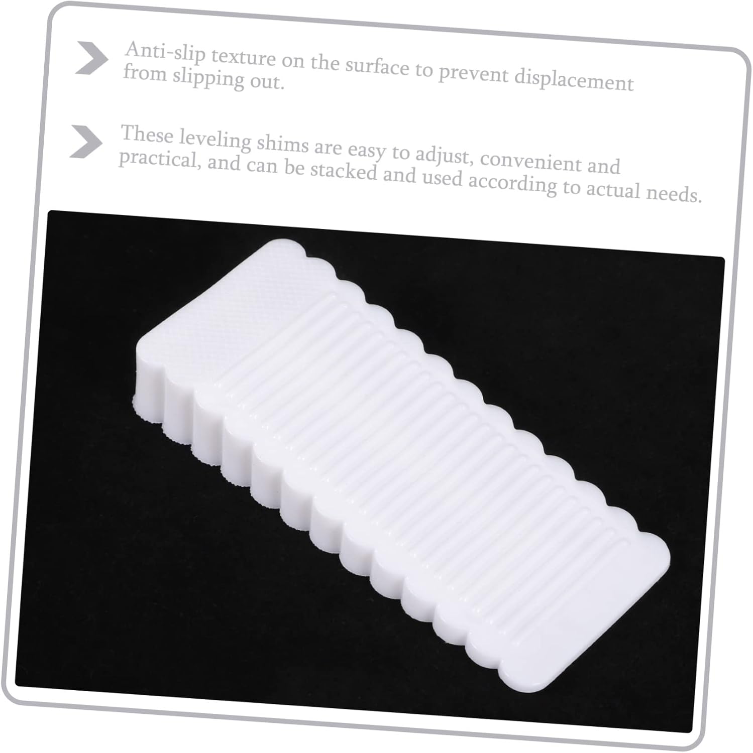OSALADI 4pcs Leveling Shims for Furniture Toilet Shims Home Table Small Bed Level Wedge Non-Slip Rubber
