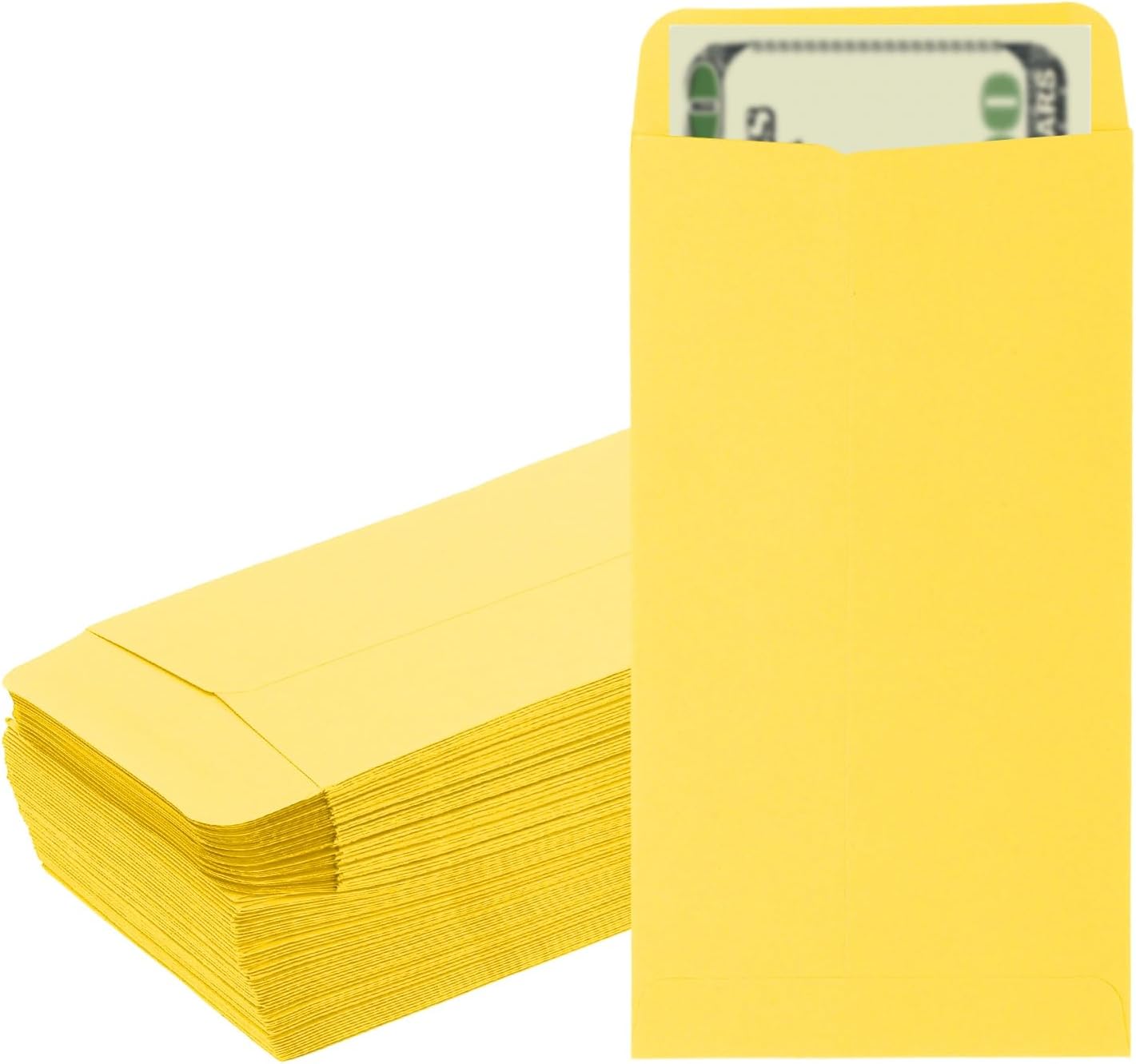 PATIKIL Koperta na pieniądze, 100 sztuk kopert na gotówkę 16,5 cm x 8,9 cm, torby na pieniądze, oszczędność budżetu, list wyzwań na prezent, monety, czeki, bilety, biżuteria, karta paszportowa