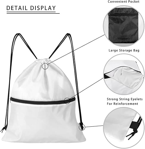 Miniatura 6 de Freewander Mochila con cordón para hombres y mujeres mochila con cordón para niños y niñas con compartimento con cremallera Cielo estrellado