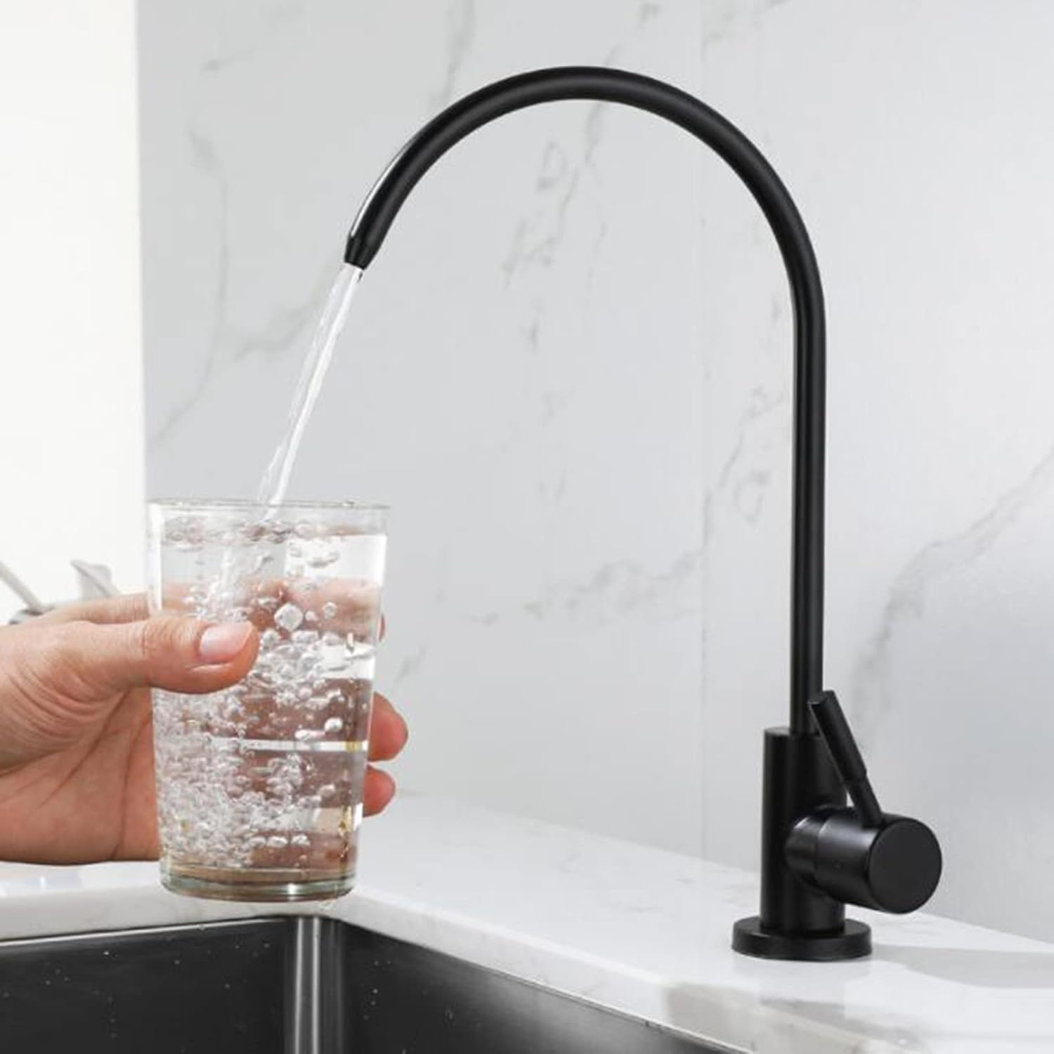 Filtro de agua para grifo de cocina, sistema de purificación de acero inoxidable para agua potable limpia