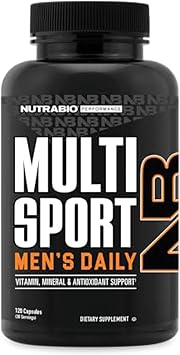 NutraBio Multisport for Men - Mens MultiVitamin - 33 Vitamins, Minerals, Micronutrients - Rich in Antioxidants - Supports Peak Athletic Performance, Energy, Metabolism 120 Vegetable Capsules