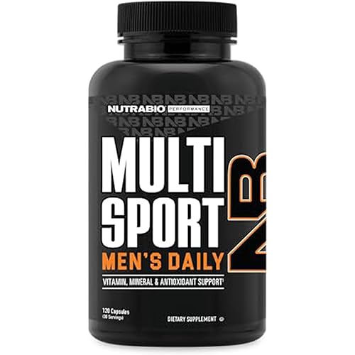 NutraBio Multisport for Men - Mens MultiVitamin - 33 Vitamins, Minerals, Micronutrients - Rich in Antioxidants - Supports Peak Athletic Performance, Energy, Metabolism (120 Vegetable Capsules)