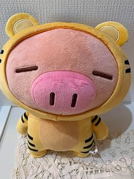 Amazon.co.jp: ぶたた line ぬいぐるみ 寅 トラ ピンバッジ＆缶