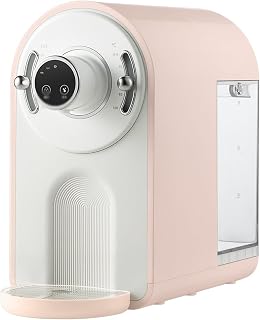 KUOYTT Dispensador de Agua Caliente instantáneo, Dos usos, pequeño, de sobremesa, Inteligente, para Enfriar y Calentar, Color Rosa