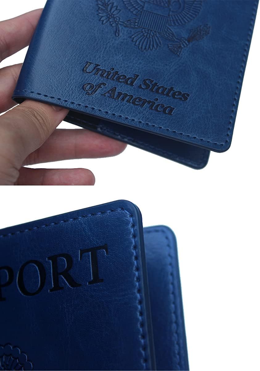  | Passport and Vaccine Card Holder Combo Perfect Travel Accessories, PU Leather Passport Holder with Vaccine Card Slot Passport Case Cover Protector | Passport Covers