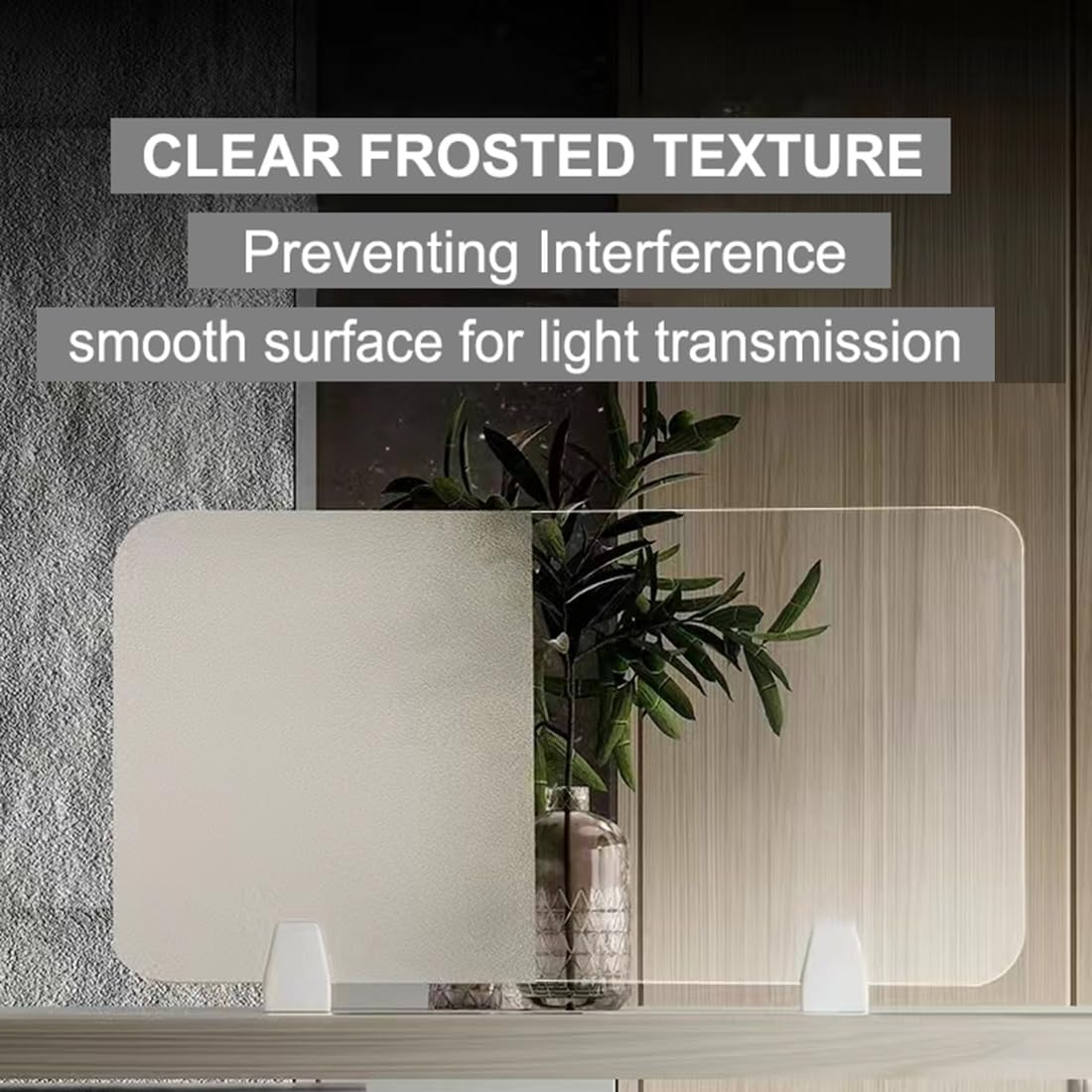 5Pcs Frosted Privacy Desk Dividers - Portable Office Partitions, Tabletop Cubicle Shields for Enhanced Privacy in Classrooms & Dorms - Modern Office Furniture Solutions