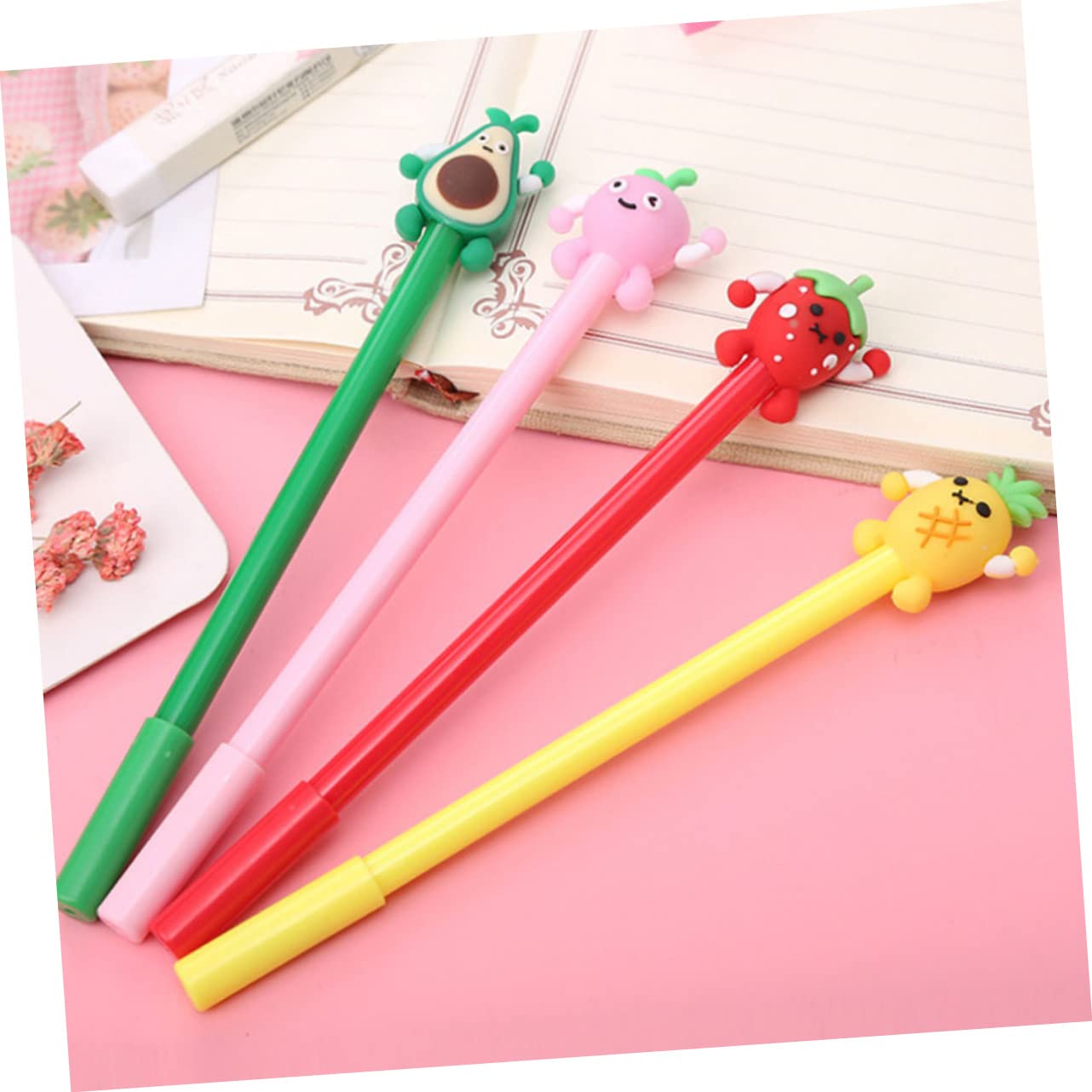 NUOBESTY 2 Set Penna A Fumetti Penne Gel Penne Ufficio Regalini Fine Scuola Gel Pen Mini Per Bomboniere Forniture Matite Penna Per Studenti Gel Portatile Plastica Pezzi * 2