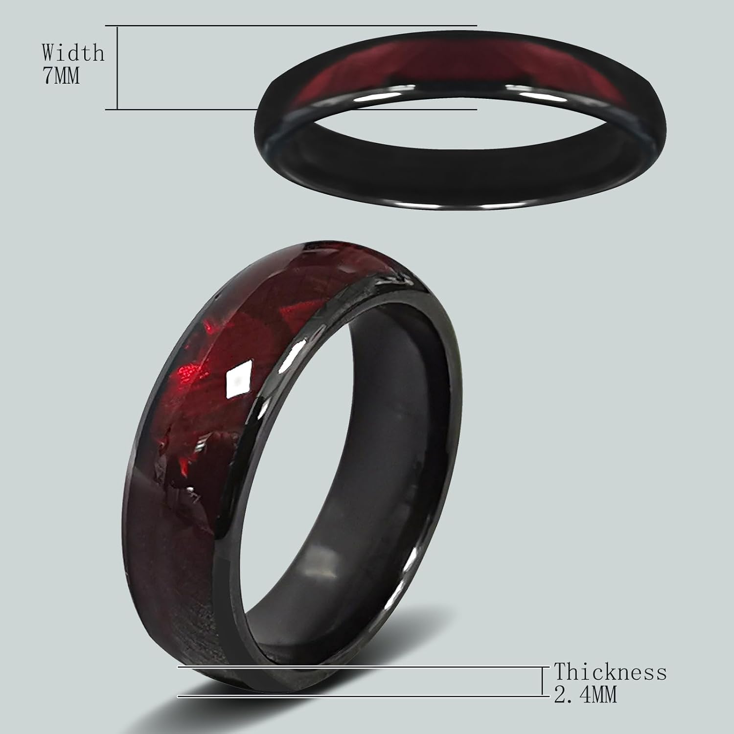 NFC Ntag216 Chip Ceramic Smart Ring Programmable 888 Bytes,Red US#11