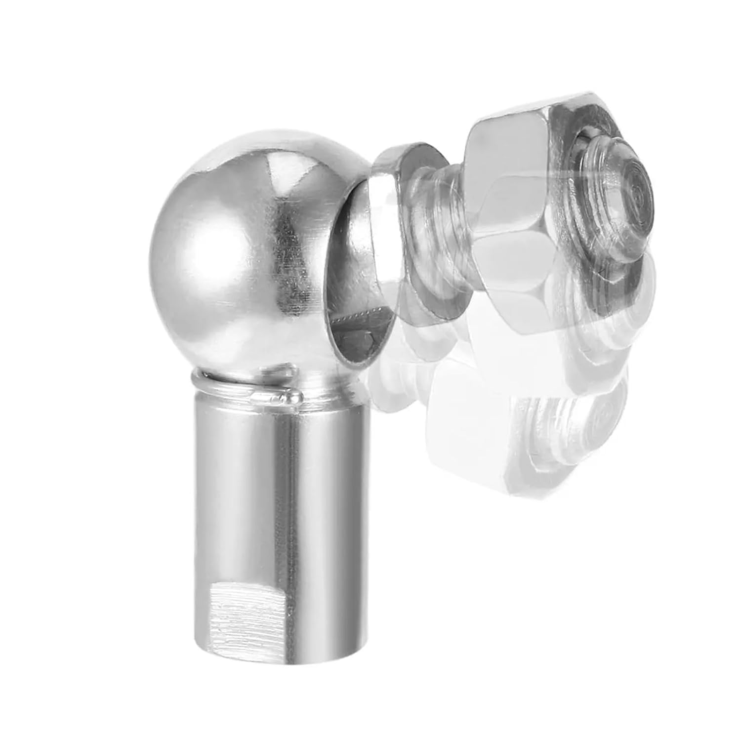 Rod End Ball Bearing with Stud, M5X0.8Mm Carbon Steel Right Hand 4Pcs,Ball Joint Bearing