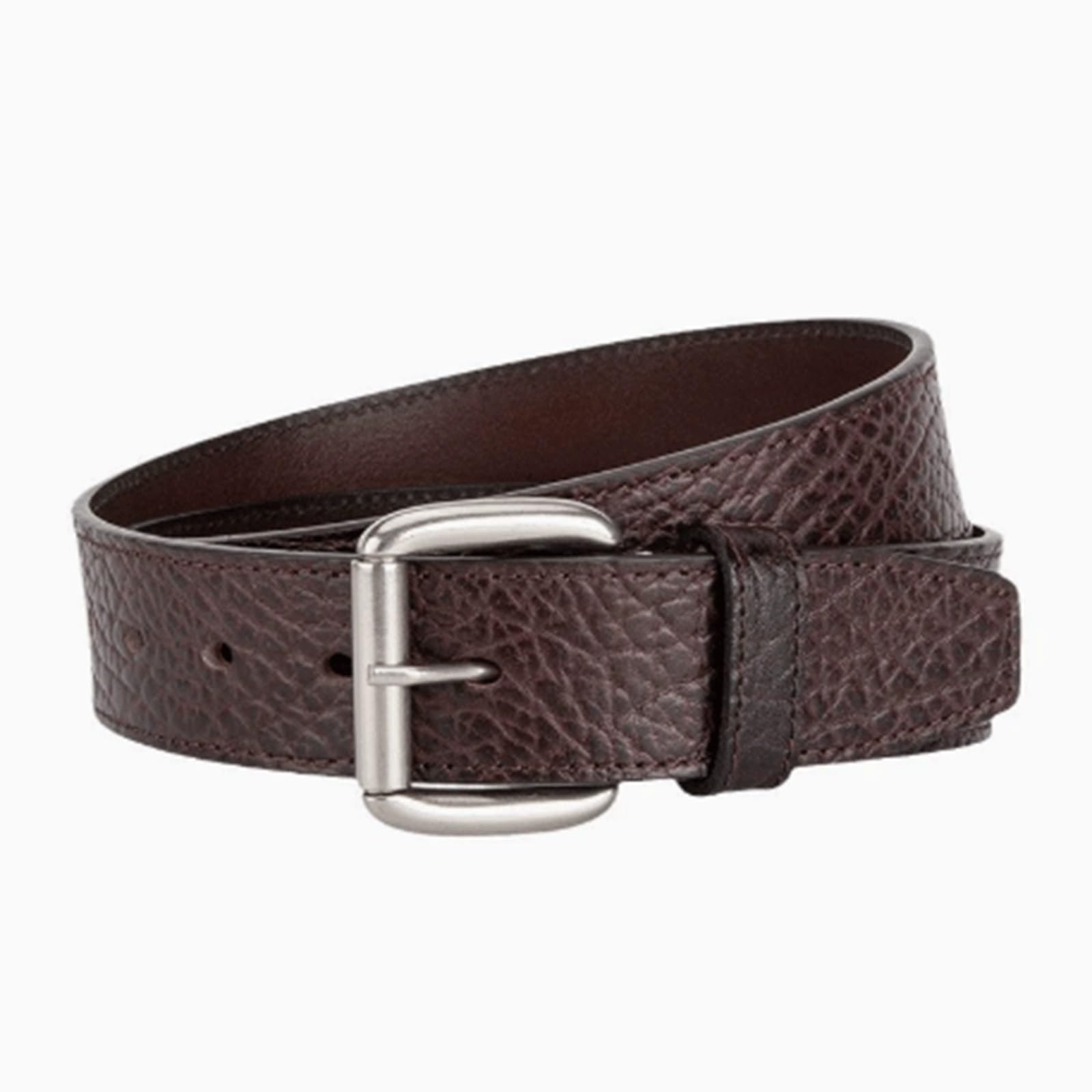 KRXSOBNV leather belt, Handmade Mens Belt Alloy Buckle Men for Dress Golf Jeans Pants Belts Leather(Coffee,130cm)